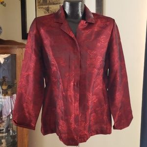 Chicos Red silk top